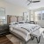 a bedroom with a large bed