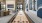 a long wooden table in a room