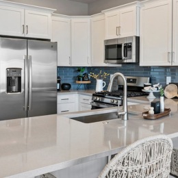 Well-lit kitchen with ample counter space