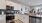 a kitchen with white cabinets